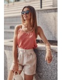 Pantaloni scurți cappuccino casual dama MP47370 - Magazin online - Boutique